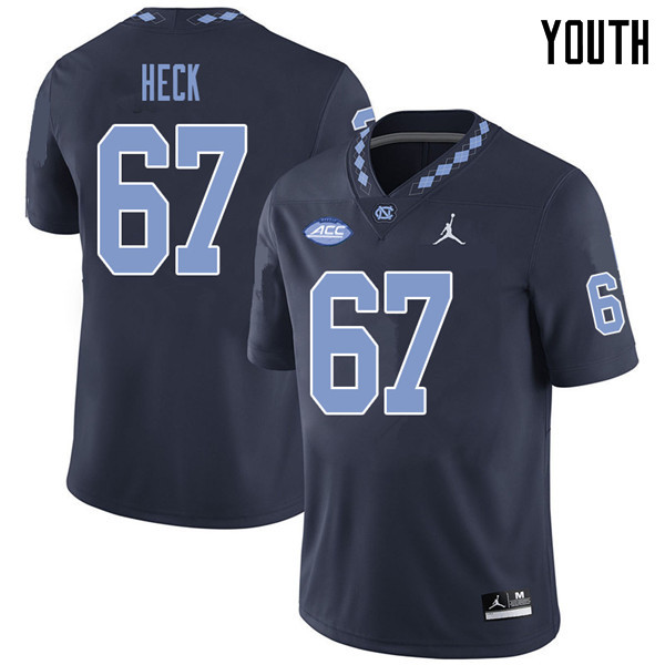 Jordan Brand Youth #67 Charlie Heck North Carolina Tar Heels College Football Jerseys Sale-Navy